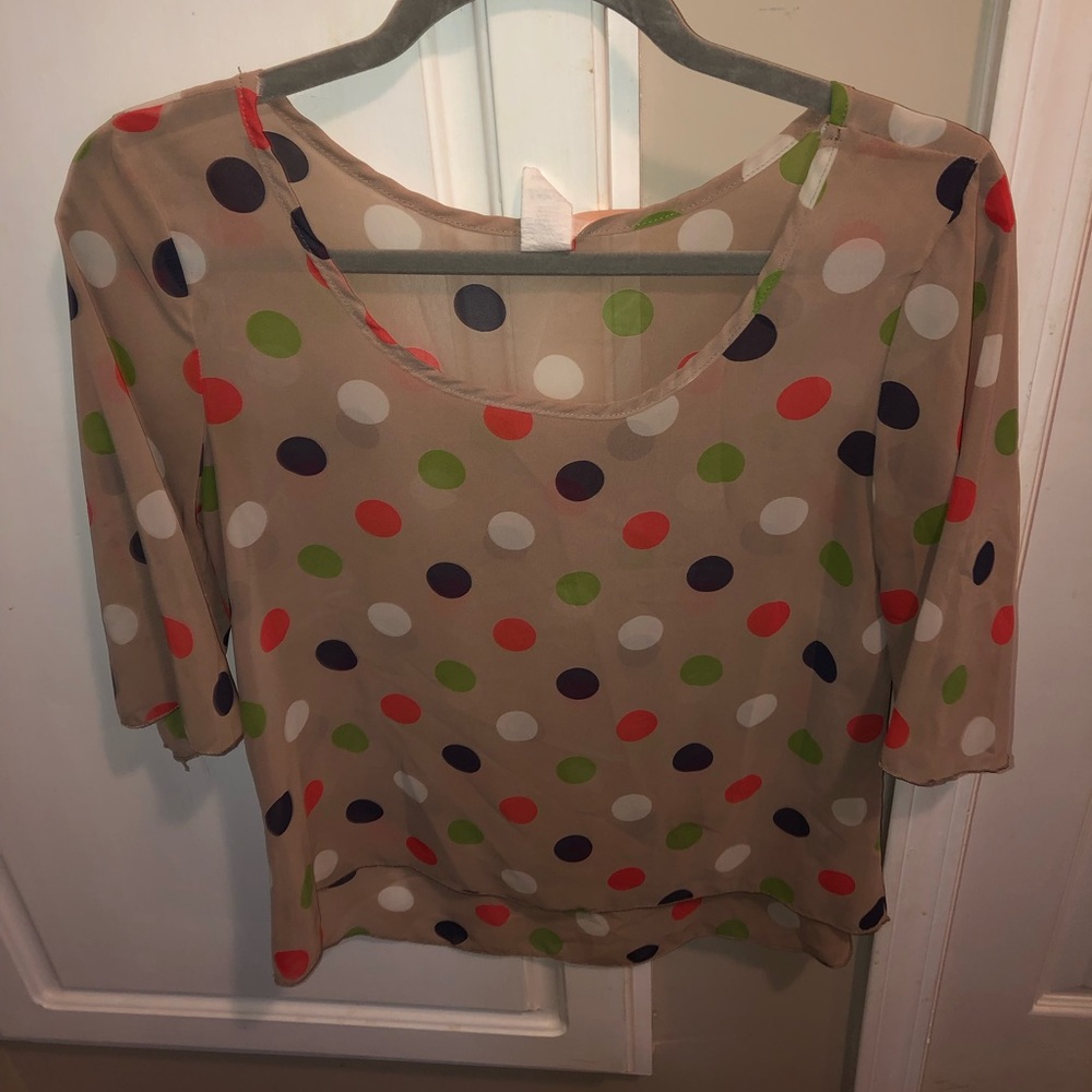 🛍 Polka Dot Blouse 🤎